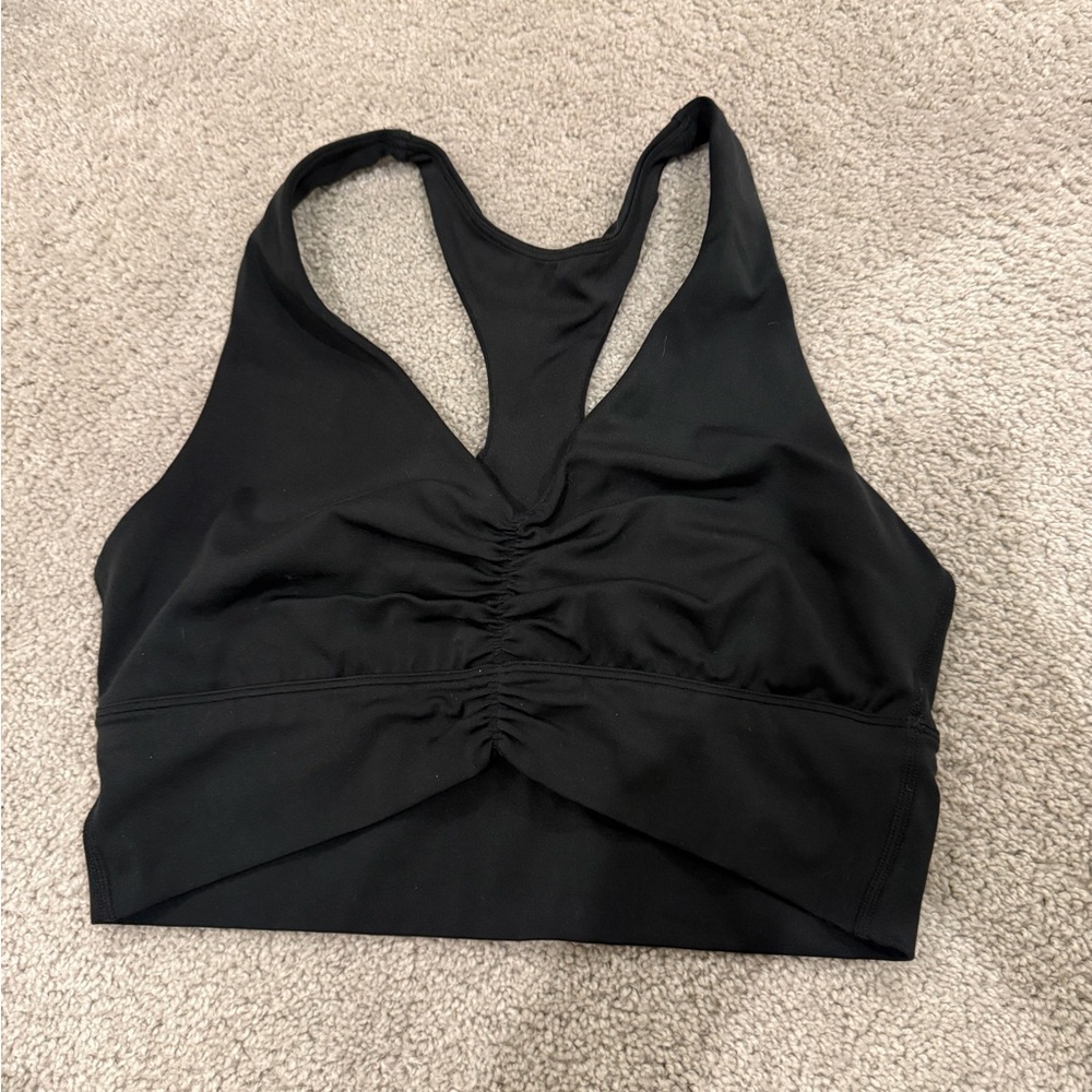PARAGON reluna ruched Classic Black Sports Top